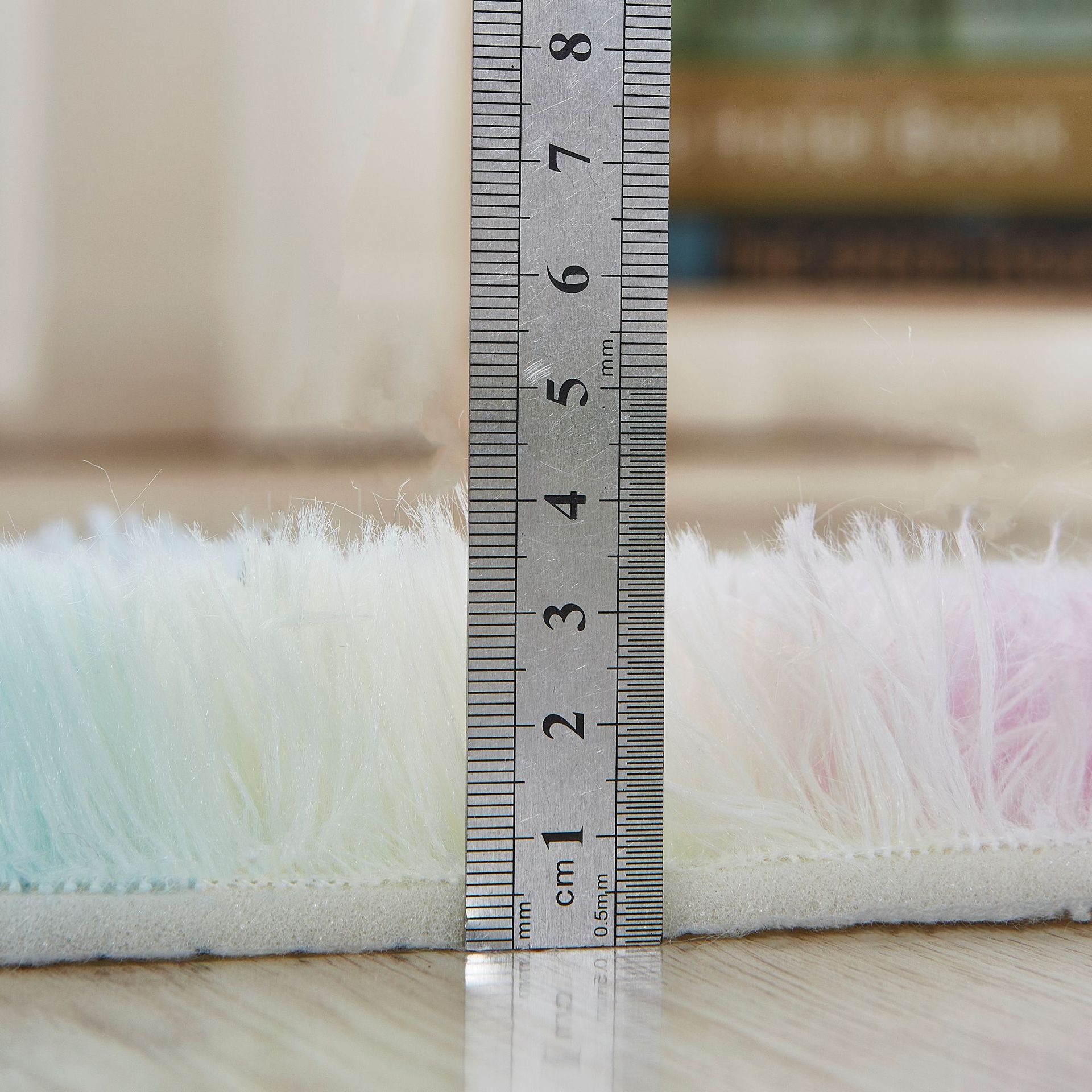 Alfombra teñida de seda de felpa de pelo largo transfronterizo, alfombra de piso, sala de estar, dormitorio, manta de cama resistente a la suciedad y fácil de cuidar