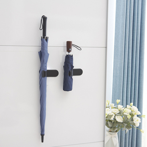 Household umbrella storage rack, entry door, no punching, powerful weighing, multi-functional storage hook, rain gear drain rack