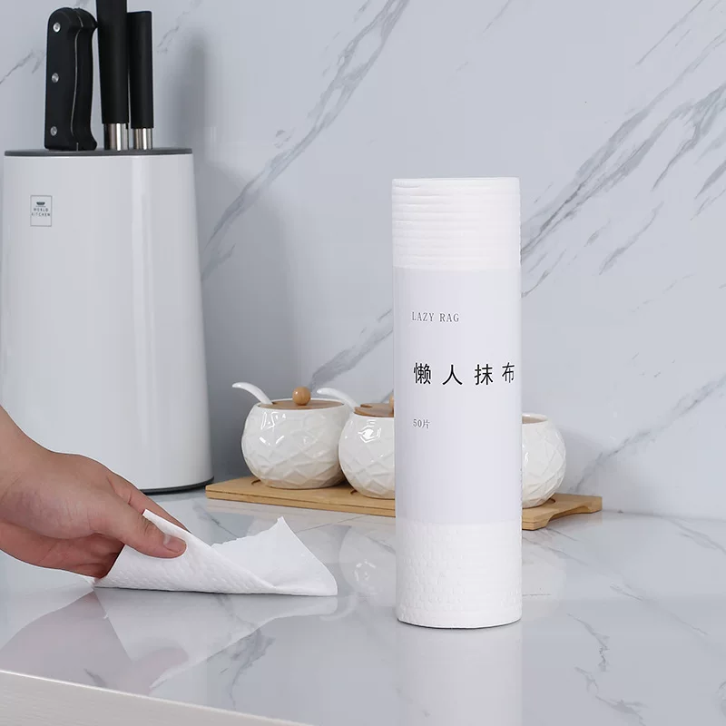Одноразовые кухонные салфетки (Lazy Rag) — нетканые, впитывающие влагу, 50 шт, пригодны для влажного и сухого применения