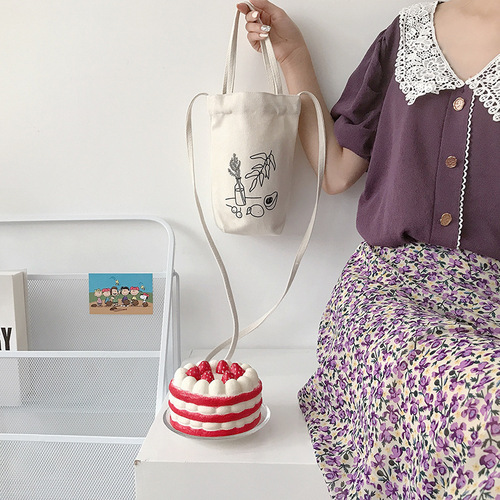 Yeyu/Japanese and Korean chic convenient kettle small shoulder bag simple and versatile hand bag student small bag storage bag