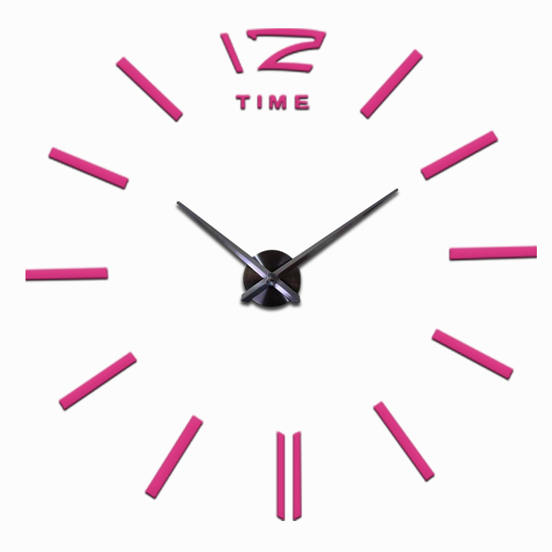 Reloj de pared 3D de gran tamaño DIY, espejo/etiqueta de pared creativa, reloj de pared minimalista moderno