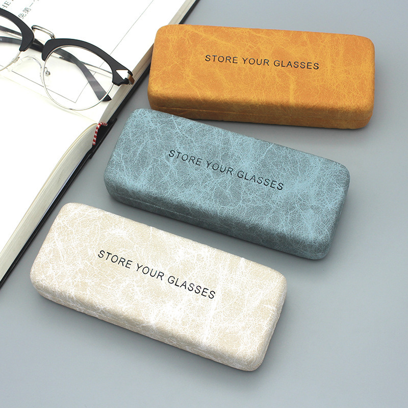 Glasses Case Portable Retro Literary Simple Myopia Large Frame Sunglasses Case Reading Glasses Storage Box Sunglasses Case
