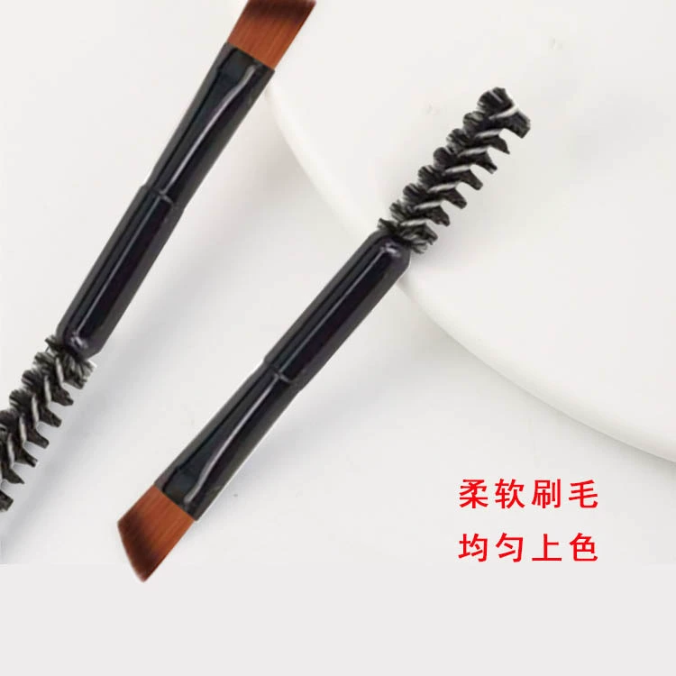 Оптовая кисть для ресниц с двойной головкой кисть для бровей двойная кисть для бровей подметание Бровей Ресниц рулон черный коническая Кисть для макияжа 5,5