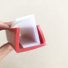 透明U型硅胶条亚克力玻璃包边条不锈钢工作台封边条