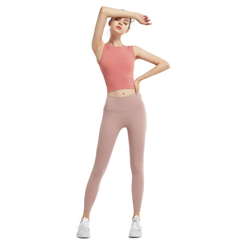 European and American high-waisted naked butt-lifting yoga pants summer running quick-drying large size sports fitness pants brushed pants women's yoga clothes