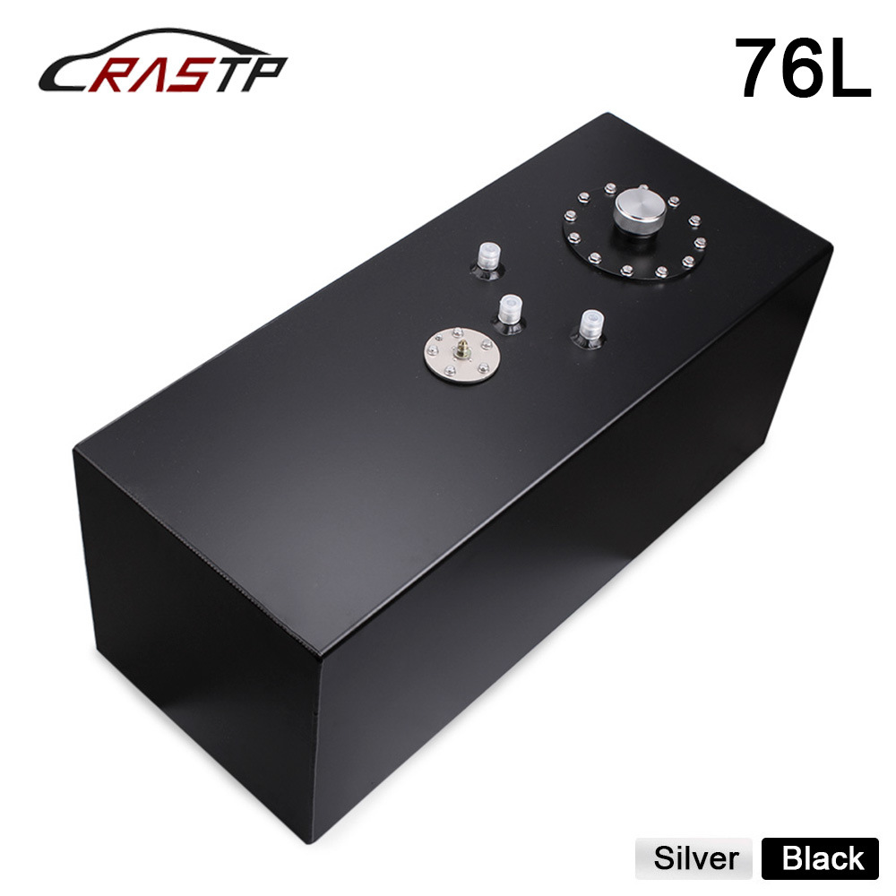 Car Modification Accessories76 LAuxiliary Fuel Tank Aluminum Racing Fuel Tank Plastic Cover With Sensor Rectangular Fuel Tank
