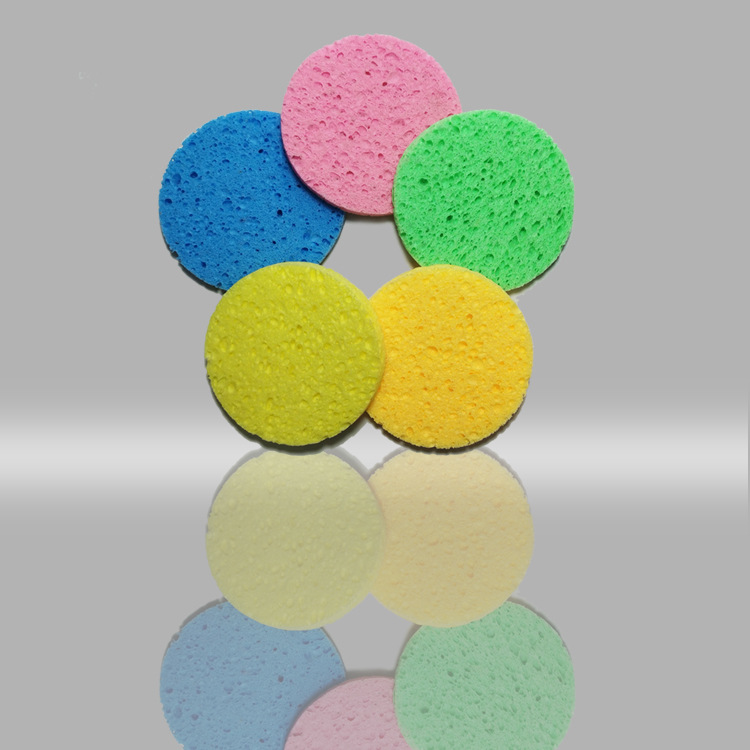 Comercio exterior transfronterizo Venta caliente ronda 50 piezas multi-estilo opcional esponja de celulosa limpieza algodón pulpa de madera algodón cara lavado soplo