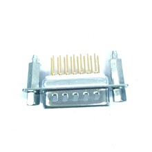 DP15P公头 d-sub电脑连接器 工控器接插件 铜针镀金 白胶 带铜柱