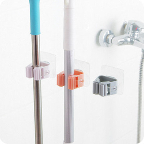 Traceless mop clip, no punching, multifunctional wall umbrella stand, mop stand hook, sticky hook, floor push stall supply