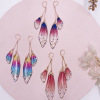 Long crystal earings, fresh earrings, gradient