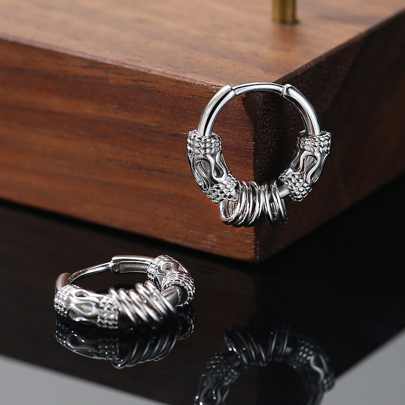 Removable small design retro trend earrings for men and women…