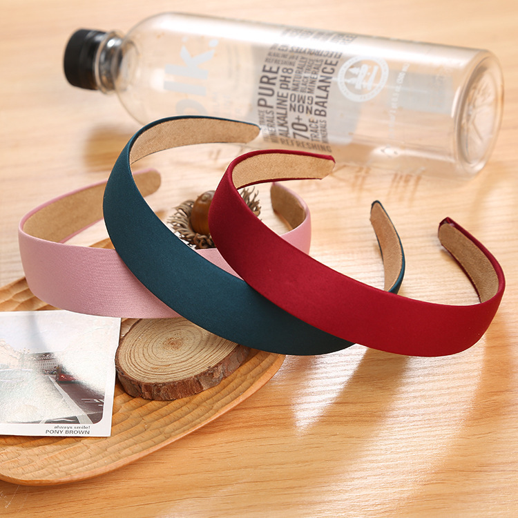 Face-washing hairband solid color hair pressure anti-slip hairpin plastic cloth patch all-wrapped hairband, DIY accessories Face-washing hairband solid color hair pressure anti-slip hairpin plastic cloth patch all-wrapped hairband, DIY accessories