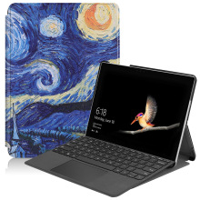 适用于Surface Go3/Go2/Go平板 彩绘电压笔槽前支撑可放键盘套