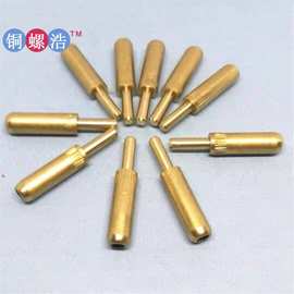 黄铜弹性活动定位针 H59铜按压式模具测试针 伸缩圆柱 探针