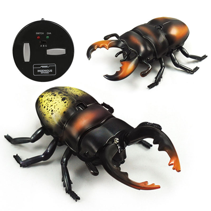 Carefully Selected Remote-Controlled Beetle, Simulated Prank Insect, Infrared Remote-Controlled Electronic Animal, Science and Educational Small Toy