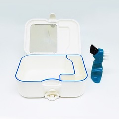 Mirror and brush false teeth box, portable tooth storage box, Invisalign orthodontic appliance box, retainer box, elderly tooth box