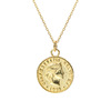 远梵 Retro small design necklace, brand coins, pendant, silver 925 sample, European style