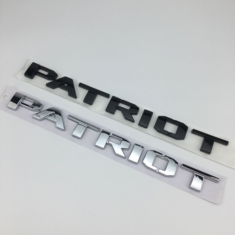 (2개) 지프 JEEP 로고 무료 승객 PATRIOT 자동차 스티커 무료 빛 수정 단어 로고 자동차 스티커에 적합
