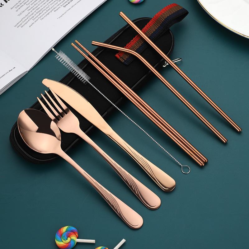 로즈 골드-블랙 백