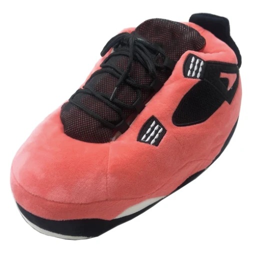 Tiktok mismo estilo parodia zapatos de grasa Coco pareja Zapatillas de algodón volver al futuro casa piso Kang hebilla 1 zapatos de algodón