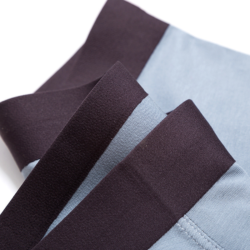 Seamless Men's Underwear Modal Cotton Solid Color Sports Boxer Briefs Comfortable Breathable Antibacterial Business Boxer Briefs