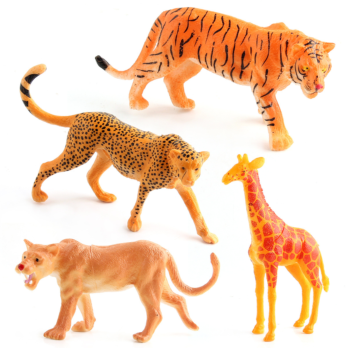 Nuevo modelo de juguete animal 12 tamaño pequeño hueco simulación animal mundo bosque animal traje juguete exportación