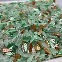 批发翡翠 小树叶散件 冰种翡翠满绿树叶DIY手链项链配件
