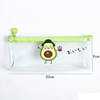 Cartoon cute transparent fruit oil, pencil case PVC for elementary school students, primary and secondary school