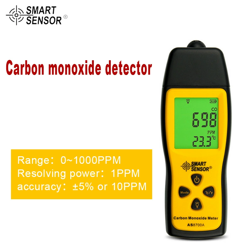 Sima AS8700A Счетчик газа окиси углерода Сигнализация обнаружения окиси углерода