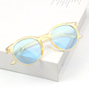 Children's sunglasses, transparent fashionable sun protection cream, glasses, Korean style, simple and elegant design, UF-protection