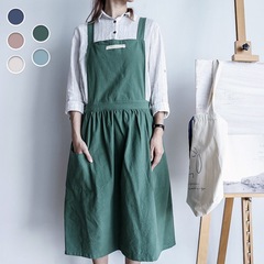 Kitchen apron household modern simple small fresh new Korean version cotton cafe vest waist apron wholesale
