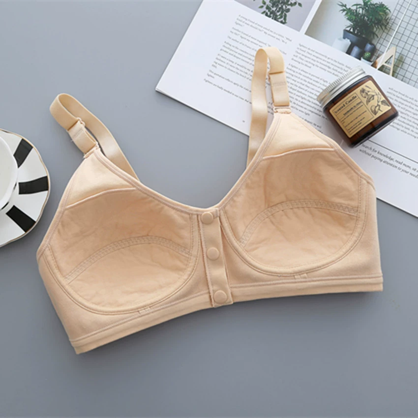 彰艳 Adjustable quilted straps, bra for elderly, underwear, wholesale, front lock, for middle age