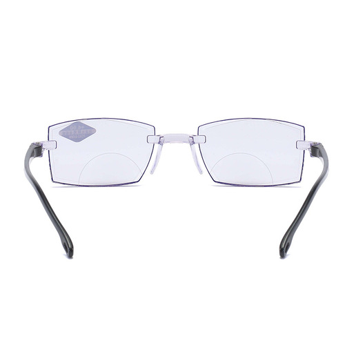 Running around, street stall supply, frameless edge-cut anti-blue light, smart zoom reading glasses, dual-light reading glasses