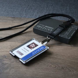 美国GOVO轻便证件夹交通卡身份证信用卡工作证件识别套收纳包挂绳