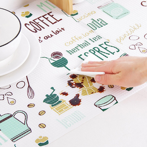Kitchen cuttable printed oil-resistant mat paper, household wardrobe cabinet mat drawer paper moisture-proof mat, 4 color options