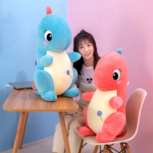 New soft dinosaur pillow doll standing version cute dinosaur plush toy down cotton large doll children's gift