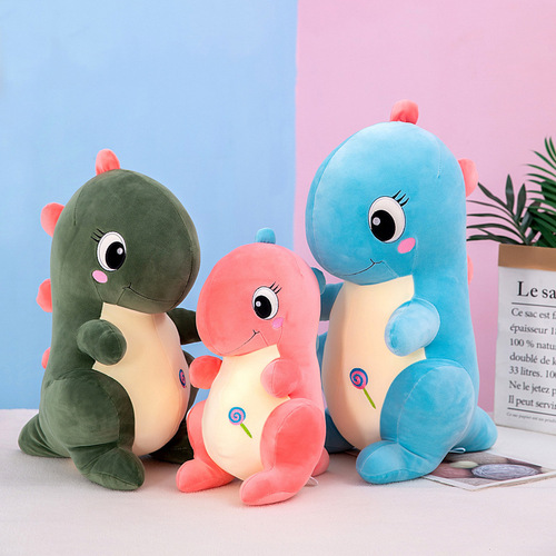 New soft dinosaur pillow doll standing version cute dinosaur plush toy down cotton large doll children's gift