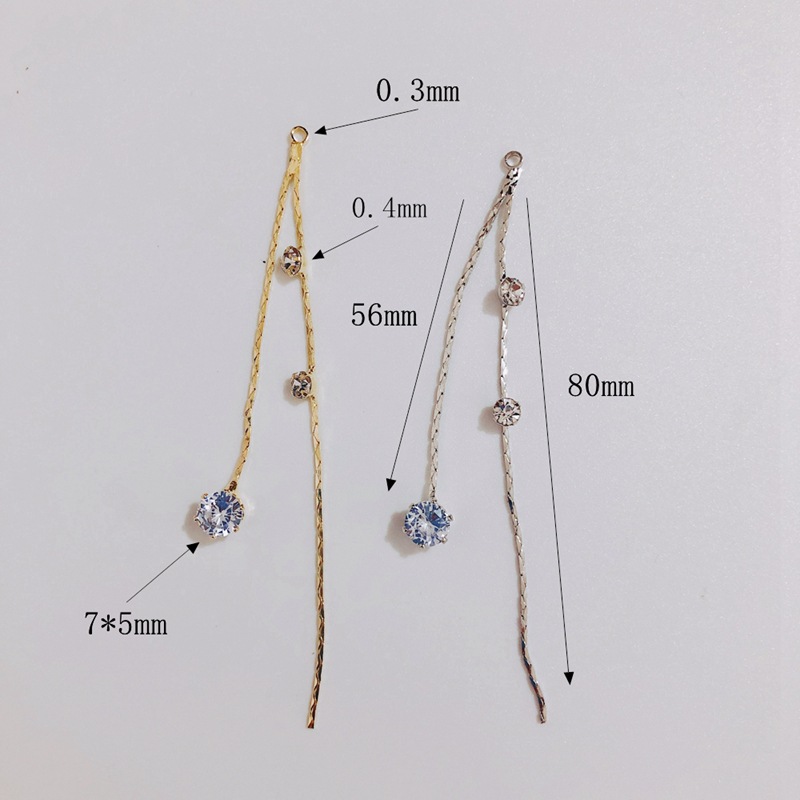 Diyのアクセサリの部品の卸売りの新型の流行の柔らかい美しい枝のs形はドリルの長いタイプのフリンジのイヤリングの部品を入れます。