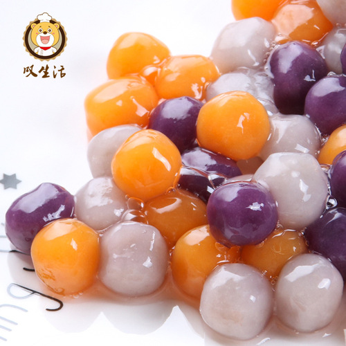 Sigh life small taro balls potato balls glutinous rice balls milk tea commercial frozen wholesale production quick-frozen pearl taro balls wholesale