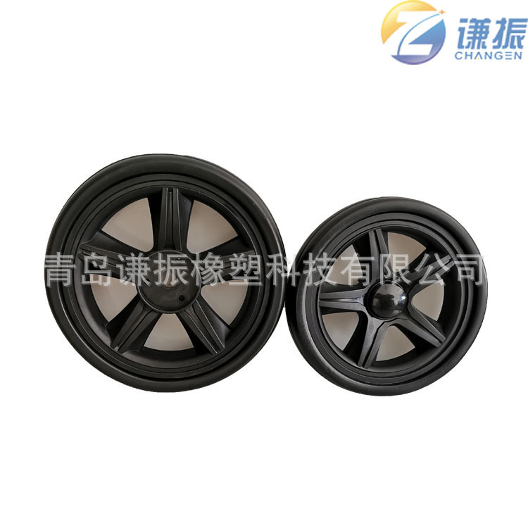 9寸EVA发泡轮 8寸手推车轮胎 滑板车轮子  购物车轮子
