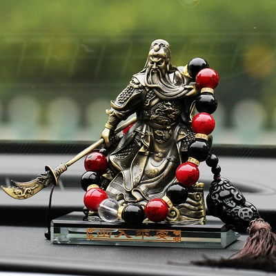 car perfume Seat car | Car ornaments - god-of-war-guan-gong-13107cm-bronze-transfer-beads