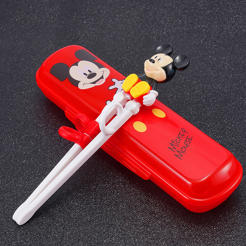 Disney Training Chopsticks Children's Tableware Baby Learning Chopsticks Chopstick Box Set Portable Disney Learning Chopsticks Princess Tableware
