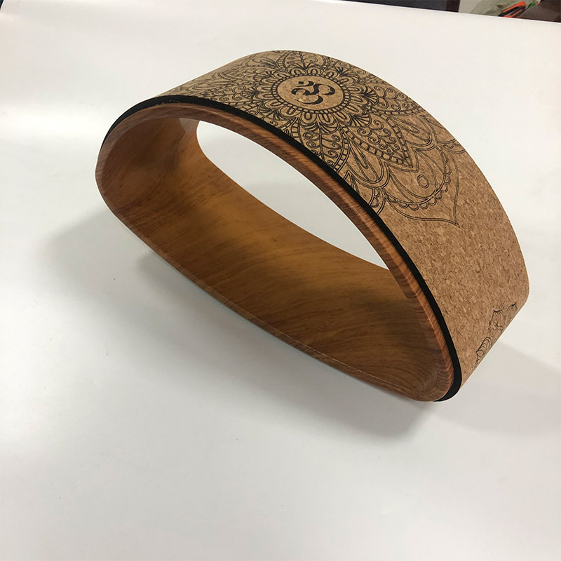Cork Yoga Wheel Half Wheel Back Bend Artifact Yoga Ring Pilates Ring Novice Yoga Auxiliary Wheel Lower Waist Back Opter
