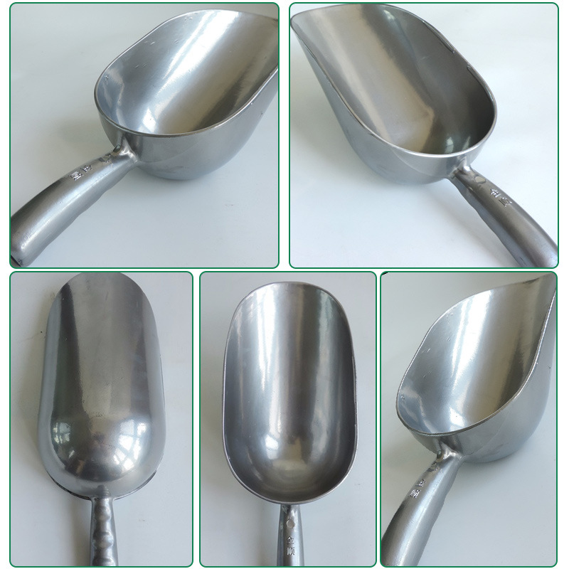 Pala de acero inoxidable grueso alimentación de la tolva de la pala de la cuchara de alimentación del cerdo de pollo de la tolva de semillas de melón grano pala de hielo