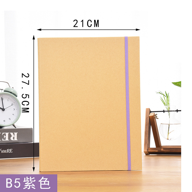 B5 보라색 리본 크래프트 지