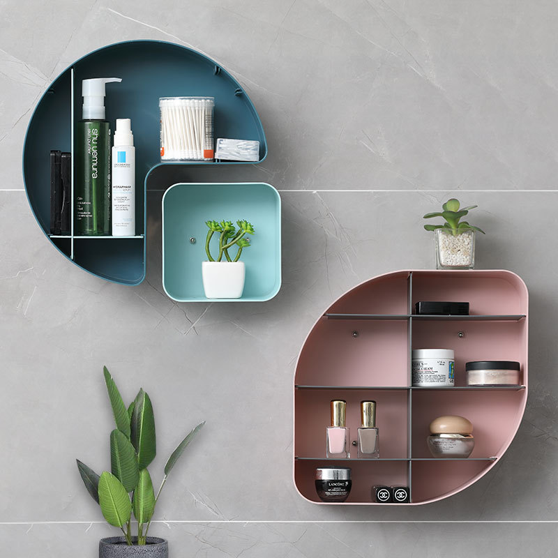 Bathroom Storage Rack Wall-mounted Punch-free Household Wall Plastic Bathroom Sink Rack Living Room Storage Rack