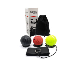 Head-mounted boxing reaction ball, rhino head strap, colorful box set, PU ball, soft ball, hard ball, boxing, punching, training ball