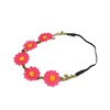 Fresh headband solar-powered with pigtail, hair accessory, boho style, flowered