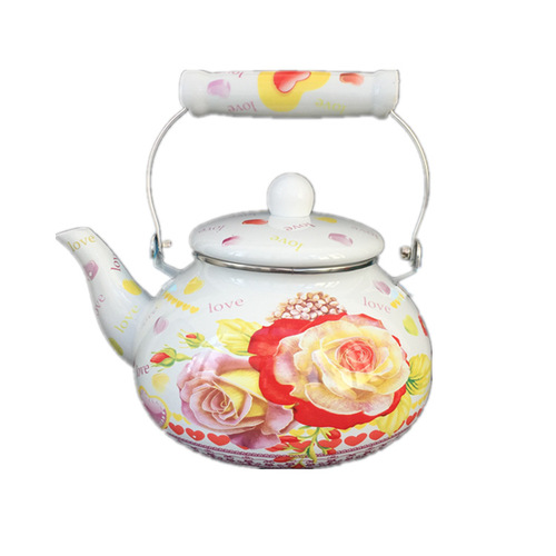 Factory direct supply thickened enamel 2.5L teapot, enamel pot, enamel pot, kettle, gas induction cooker available