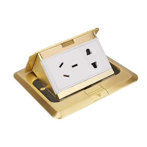 Invisible hidden ground plug all-copper waterproof 10-hole ground socket pop-up ten-hole socket floor plug